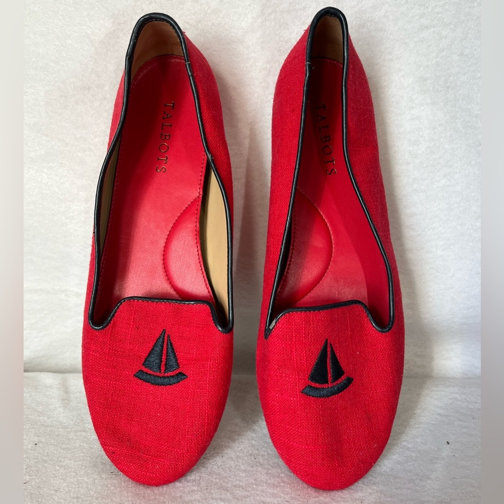 Talbots Embroidered Sailboat Loafers